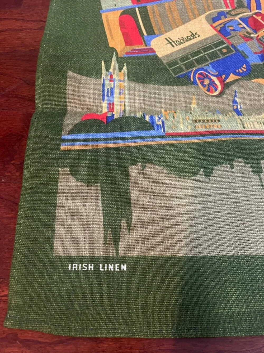 Vintage Harrods London 100% Irish Linen Tea Towel Made in Ireland